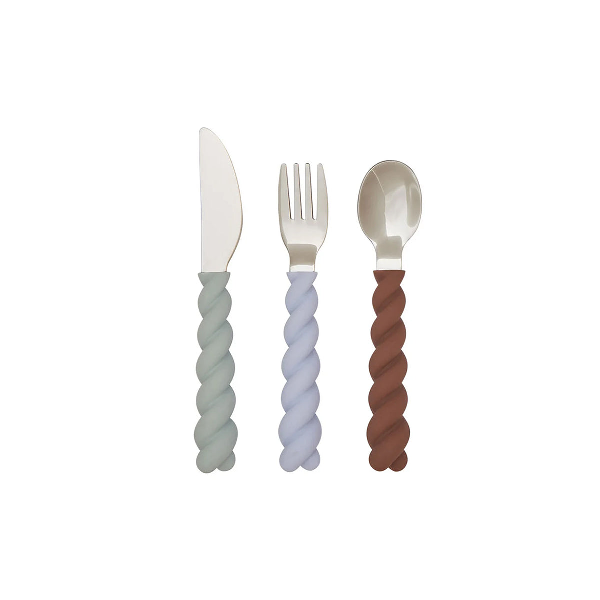 Mellow Cutlery Set Blue/Choc/Mint