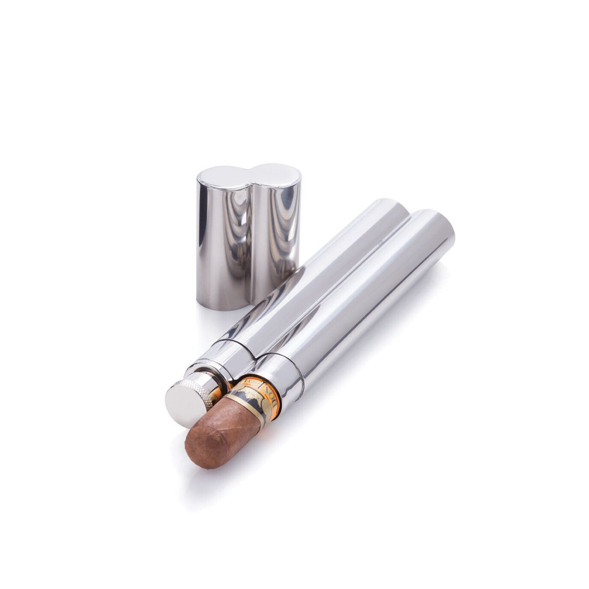 Stainless Steel Cigar Holder + Flask
