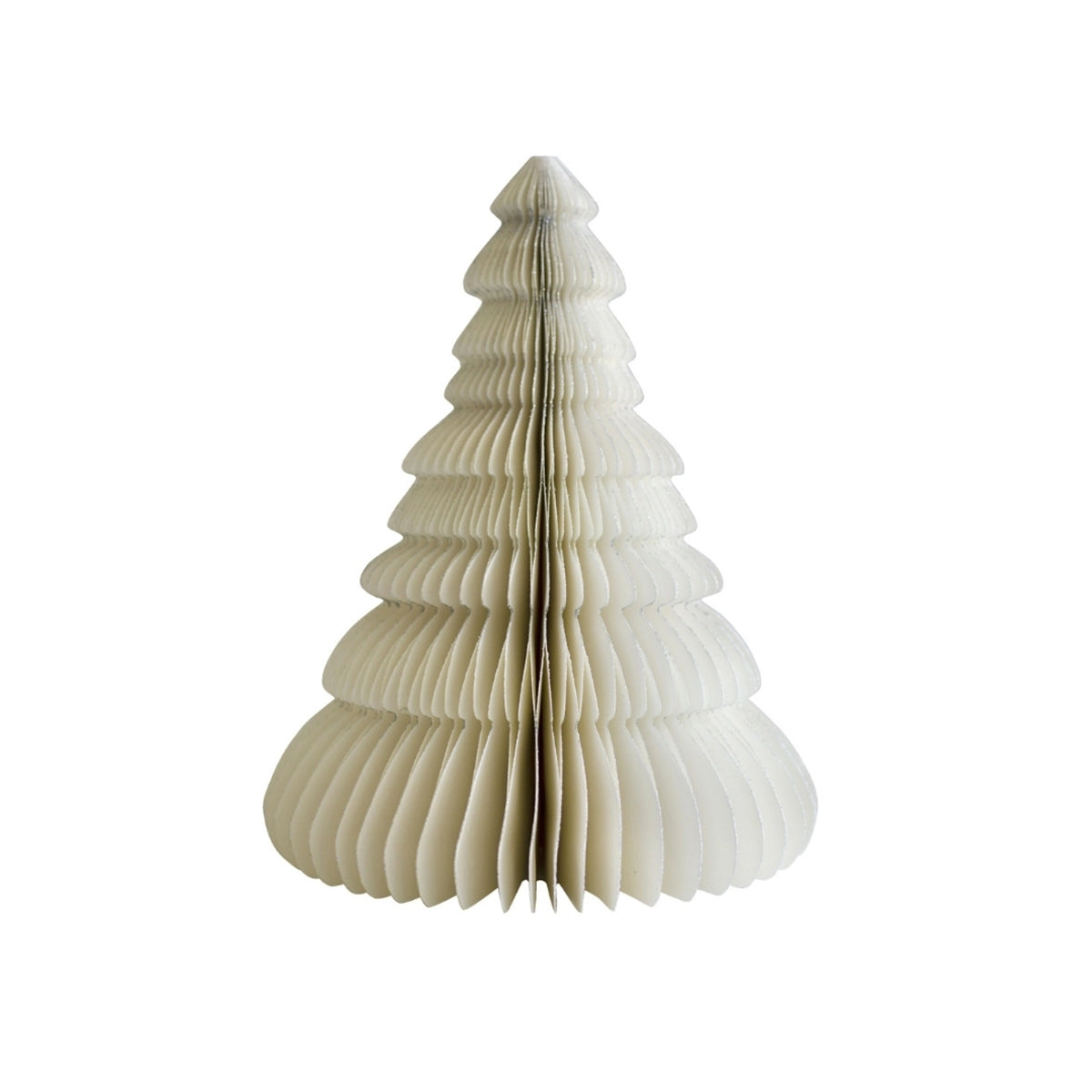 Paper Tree Standing Off White / Silver Edge 20cm
