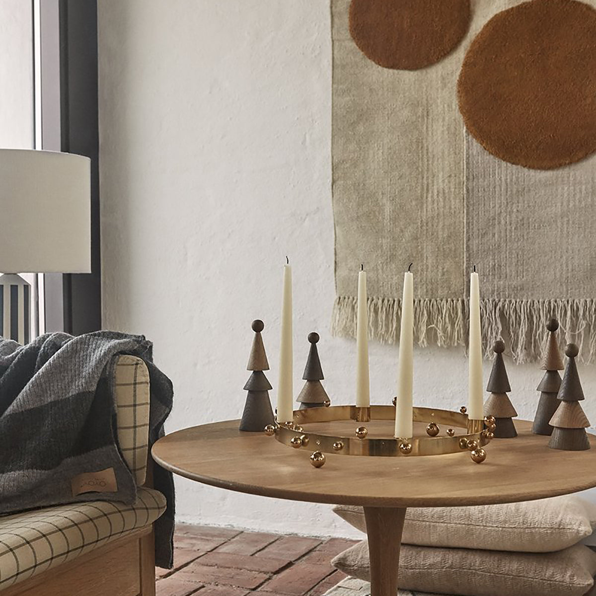 Pearl Advent Brass Candleholder