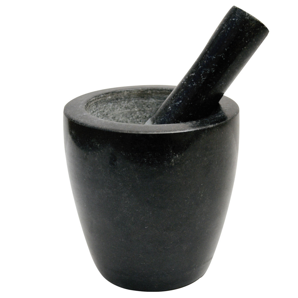 Conical Granite Mortar & Pestle Black