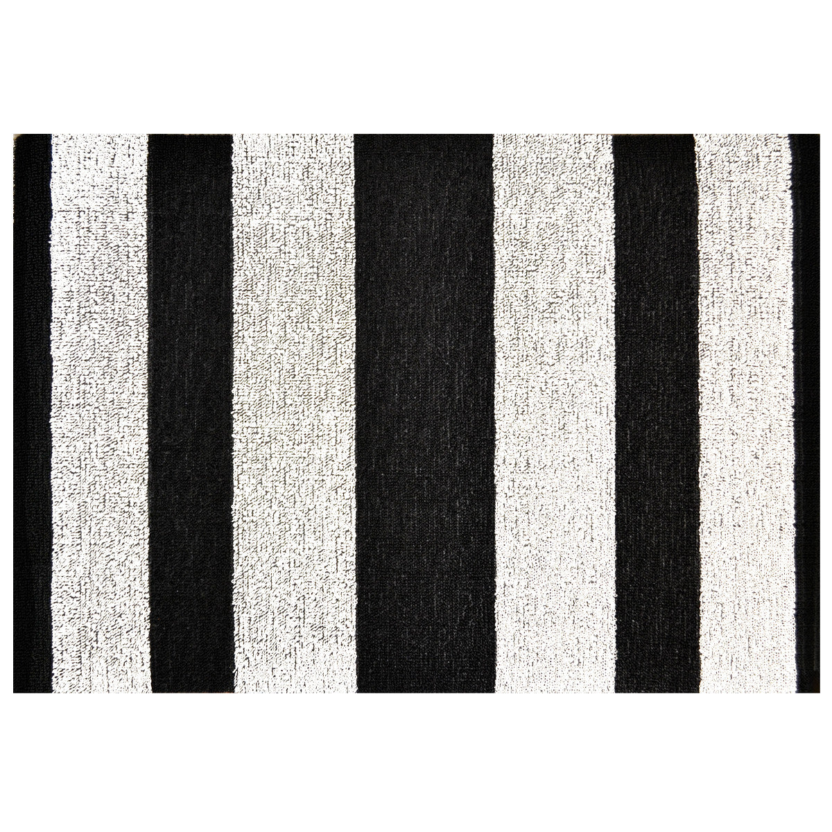Shag Floor Mat Black & White