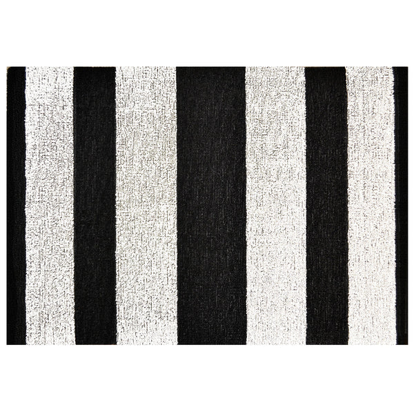 Shag Floor Mat Black & White