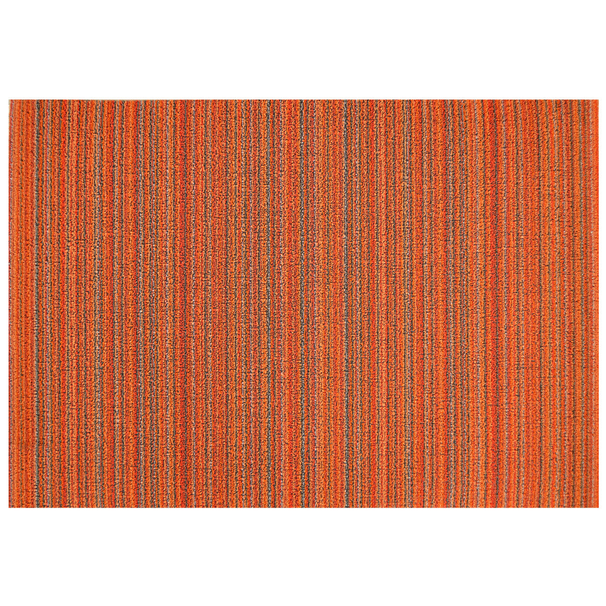 Shag Floor Mat Orange Stripe