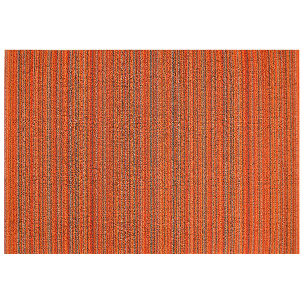 Shag Floor Mat Orange Stripe