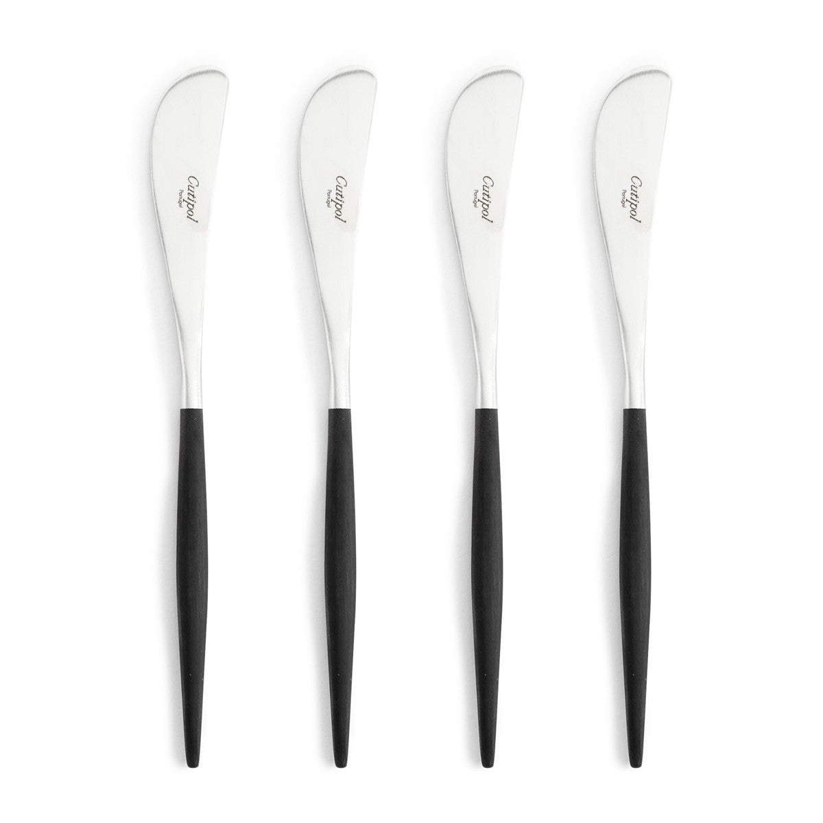 Goa Black & Matte Silver Pate Butter Knife / Set 4