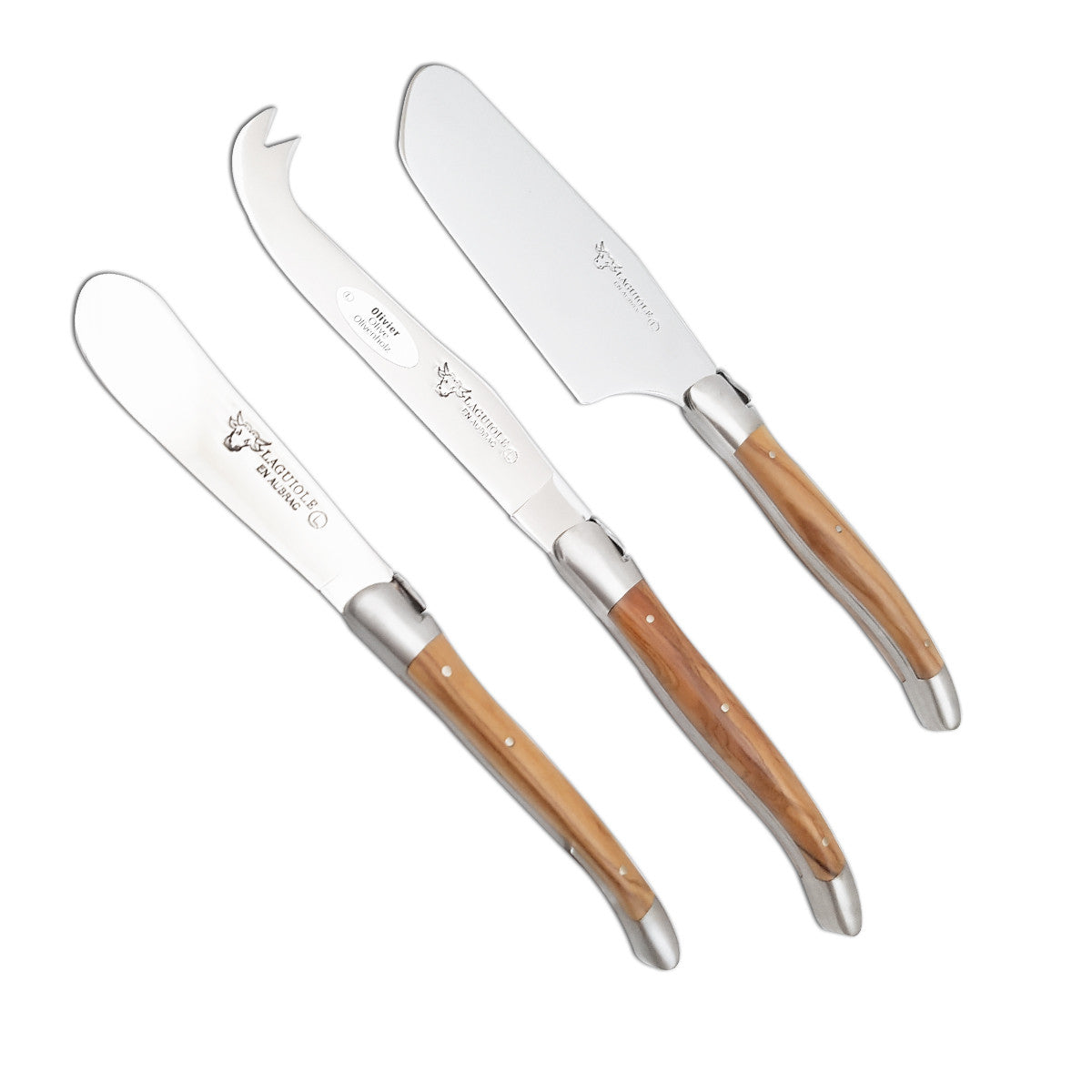3 pc Cheese Knife Set Juniper Wood