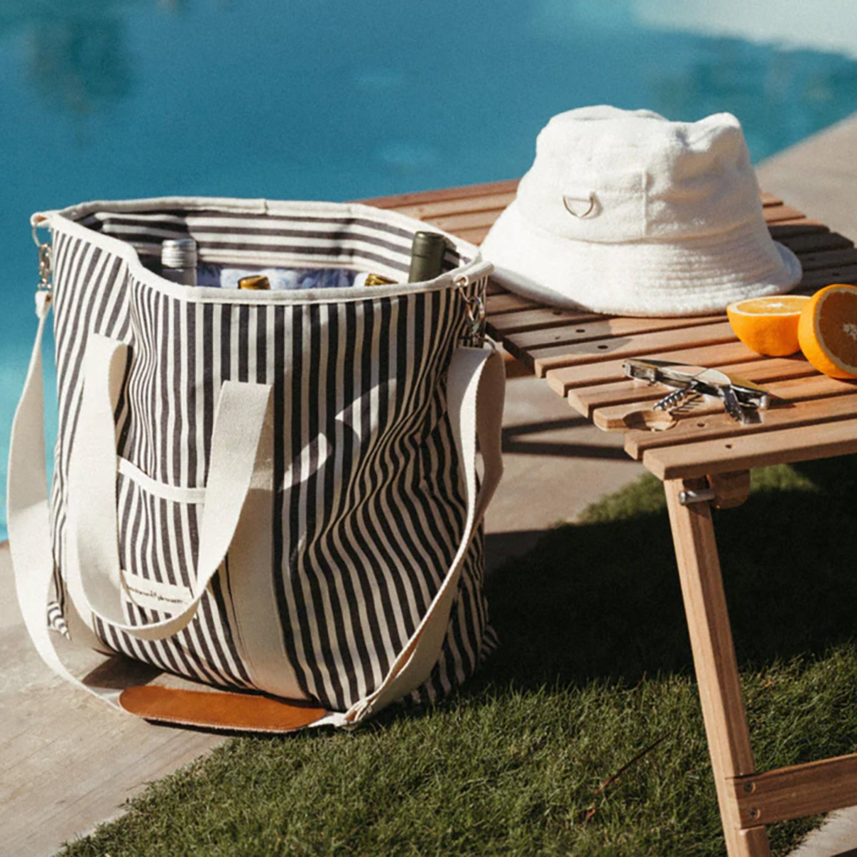 Cooler Tote Bag Laurens Navy Stripe