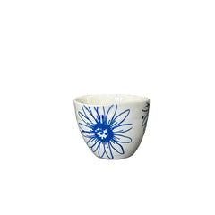 Floral Blue Cappuccino Cup Large