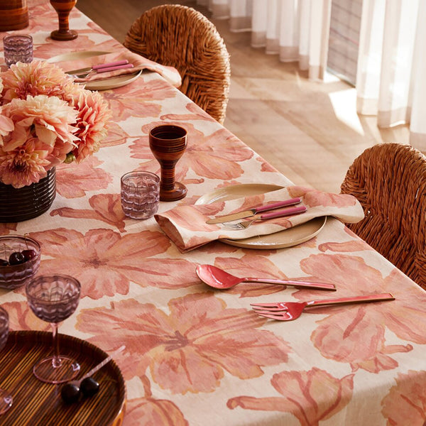 Tulip Pale Pink Tablecloth Large