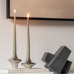 LED Taper Candle 30cm Set/2 Artichoke no. 69