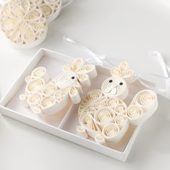 Quilling Chicken and Rooster Set 9cm