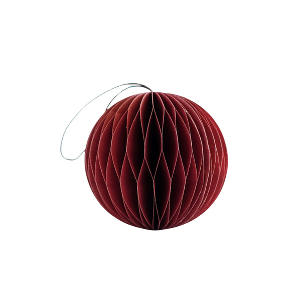 Paper Sphere Ornament Classic Red