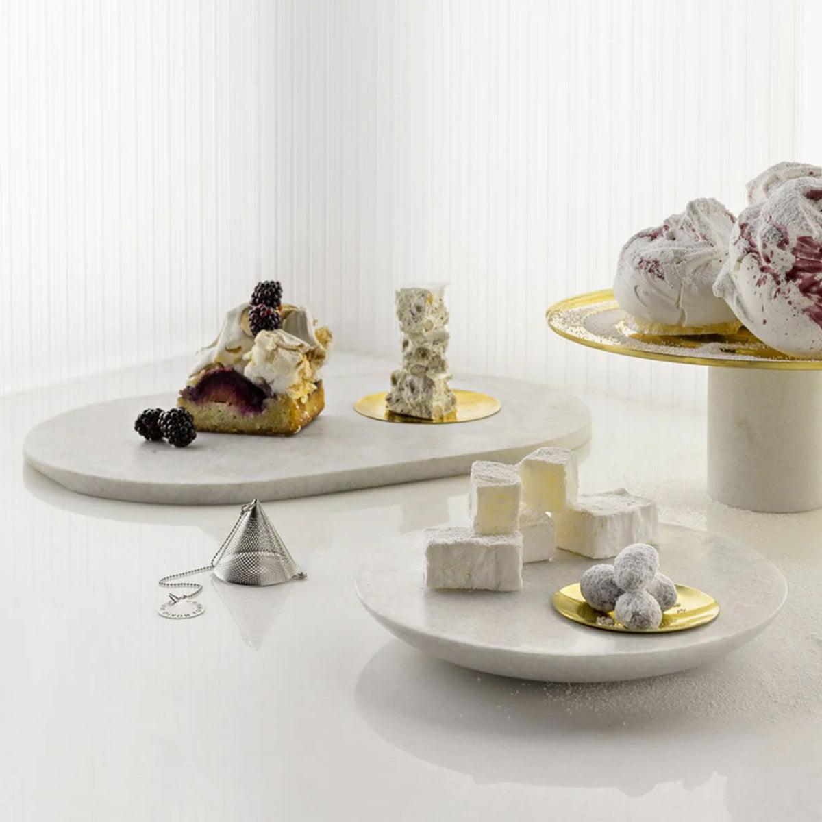 Stone Chopping Board with Brass