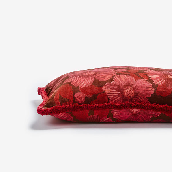 Woodland Dark Cerise Cushion 60cm x 40cm