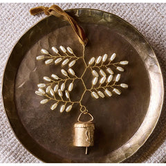 Beaded Leaf Bell Decoration