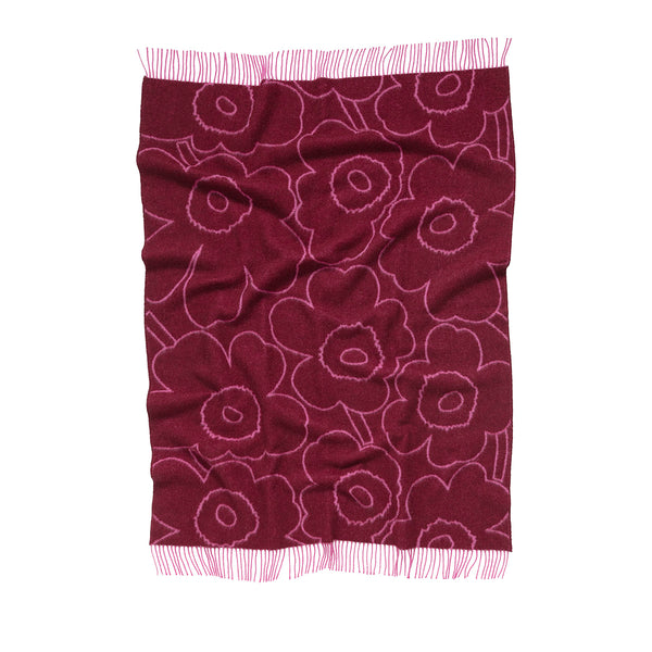 Unikko Piirtounikko Throw Burgundy/Fushia