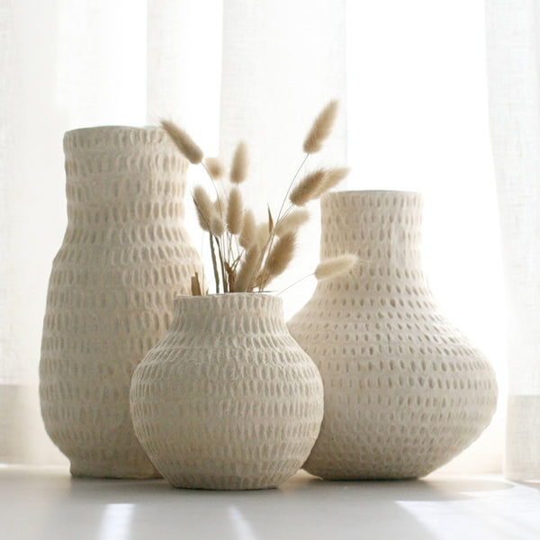 Long Stem Vase Egg Shell 36cm