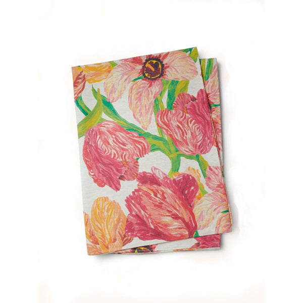 Tulip Multi Medium Linen Tablecloth