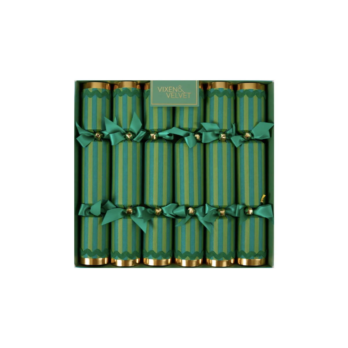Verdant Striped Crackers Set/6