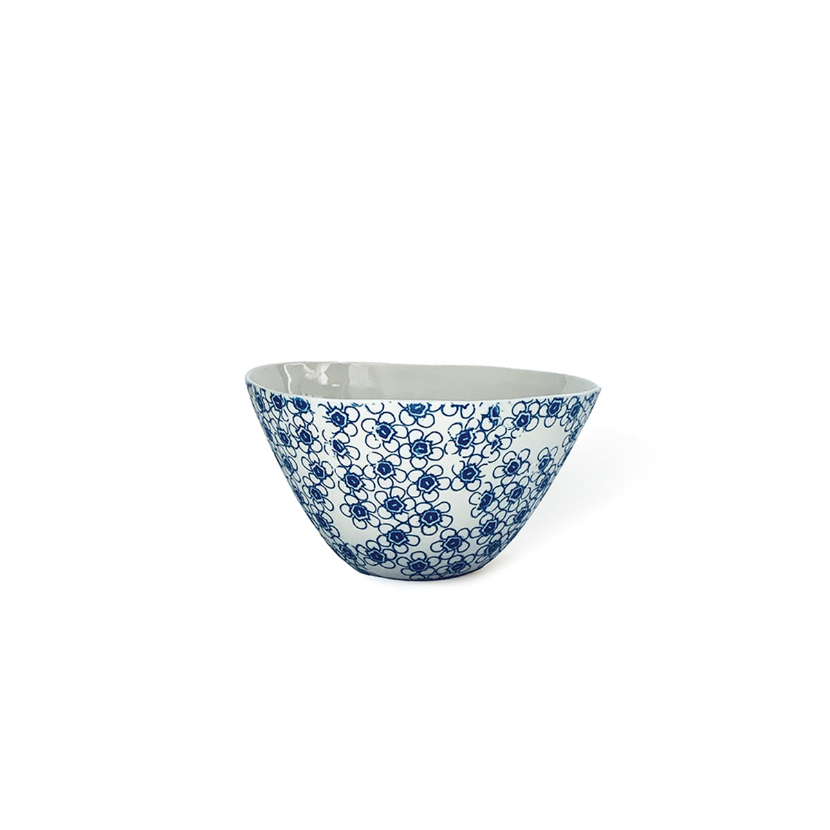 Floral Blue Bowl Round 65 x 95 mm