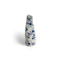 Floral Blue Bud Vase