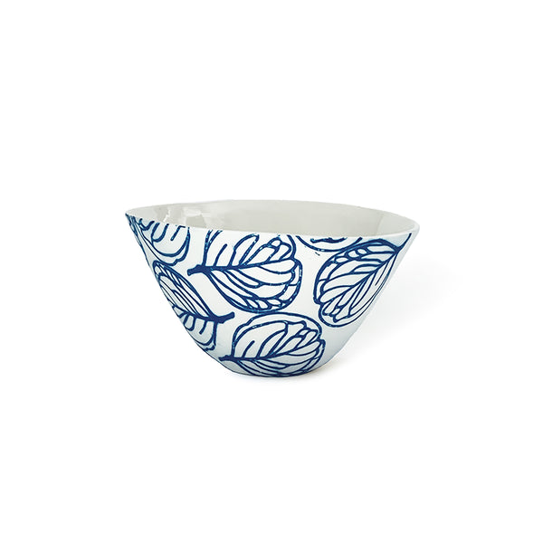 Floral Blue Triangle Bowl