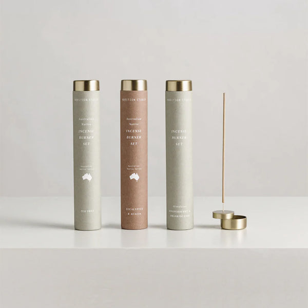 Australian Native Incense Burner Set - Eucalyptus & Acacia
