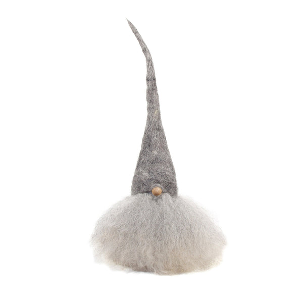 Santa Grey Hat White Beard Large