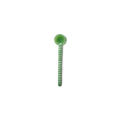 Green Swirl Glass Teaspoon
