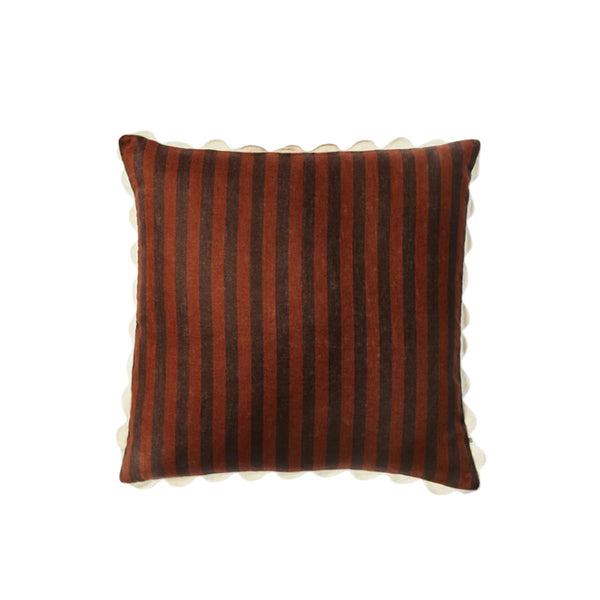 Thin Striped Chocolate Cushion 50x50cm