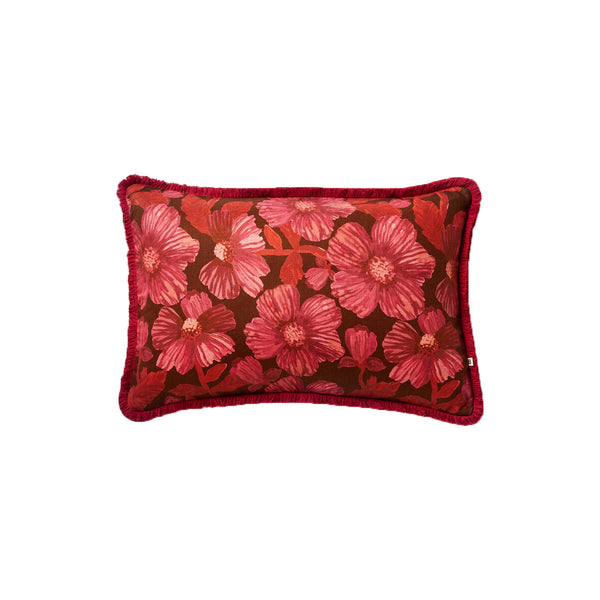 Woodland Dark Cerise Cushion 60cm x 40cm