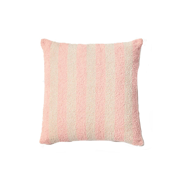 Boucle Soft Pink Striped Cushion 60x60cm