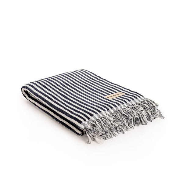 Beach Towel Laurens Navy Stripe