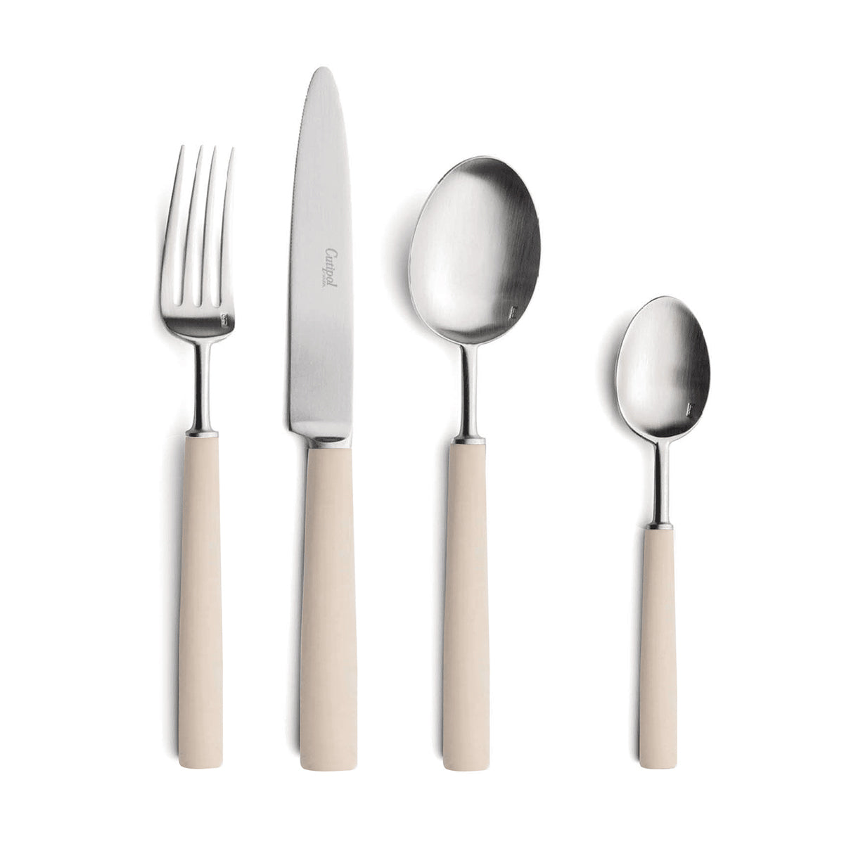 Ebony Ivory Matt Steel 24pc Cutlery Set