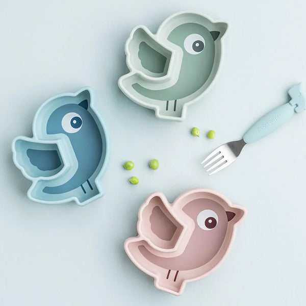 Silicone Stick & Stay Plate Birdee Powder