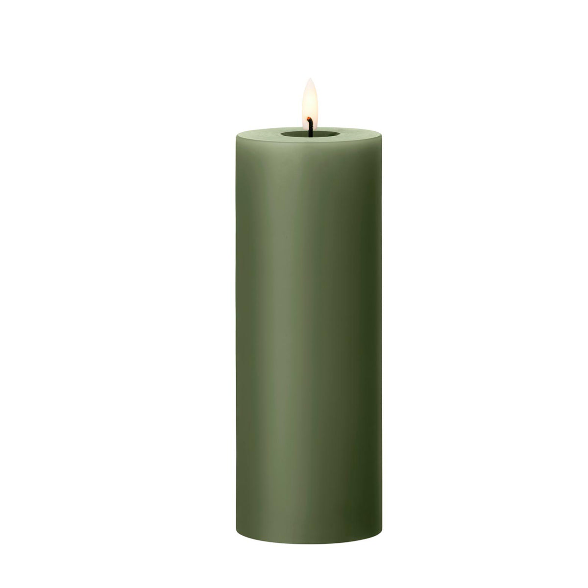 LED Pillar Candle 20cm Green Soil no.70