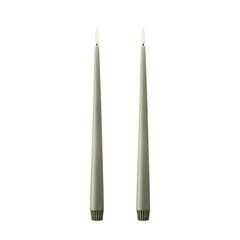 LED Taper Candle 30cm Set/2 Artichoke no. 69