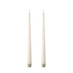 LED Taper Candle 30cm Set/2  Ivory no.06