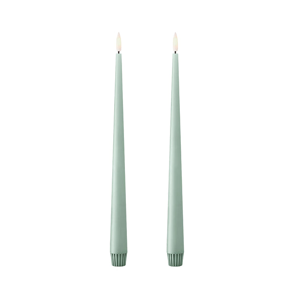 LED Taper Candle 30cm Set/2 Jade Stone no. 26