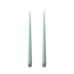 LED Taper Candle 30cm Set/2 Jade Stone no. 26
