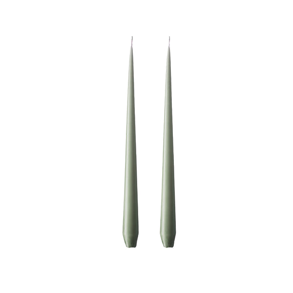 Taper Candle 32cm Green Soil no.70 Pair