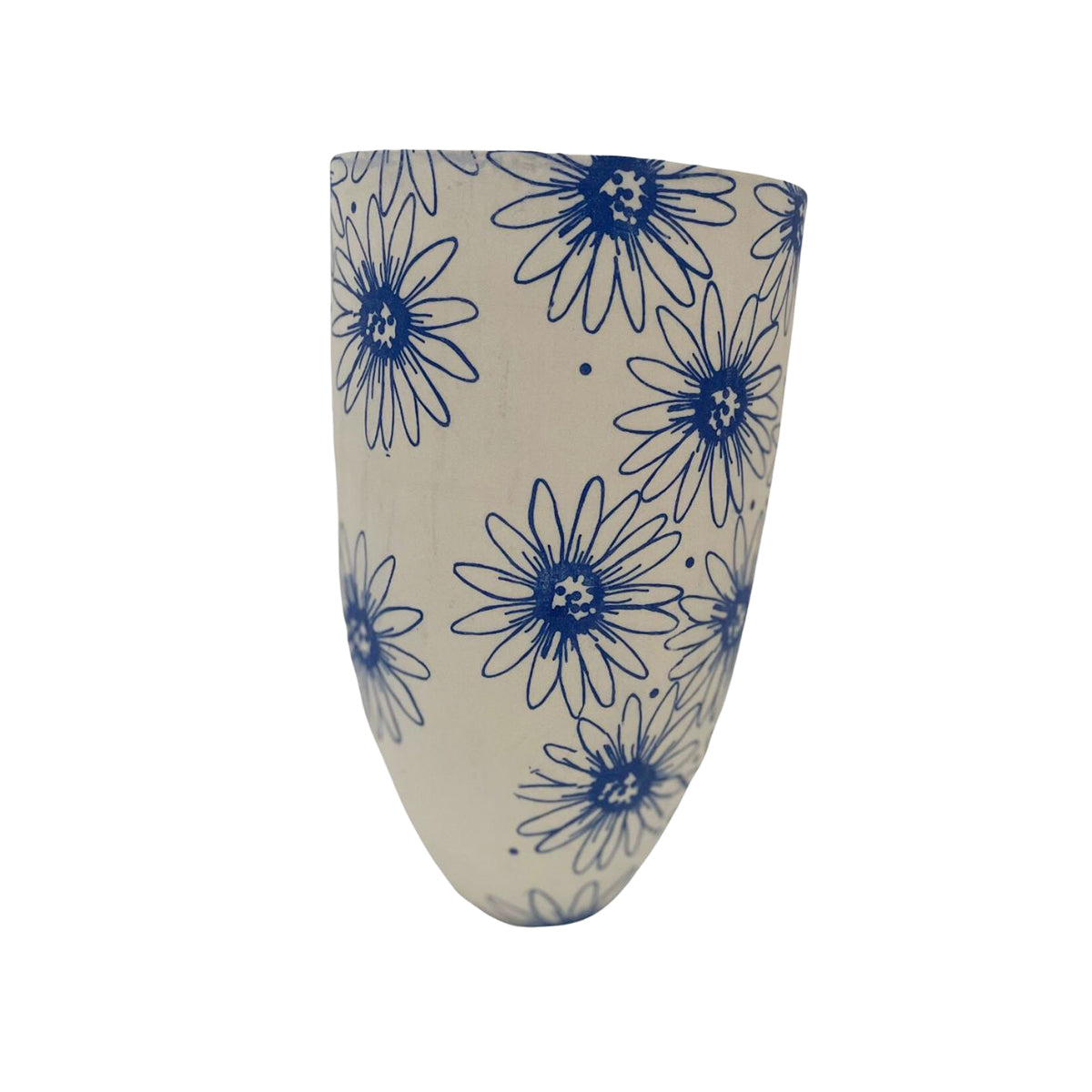 Floral Blue Elegant Vase Large