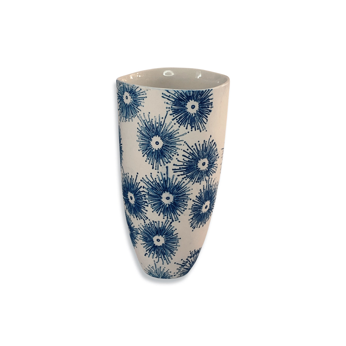 Floral Blue Elegant Vase Small