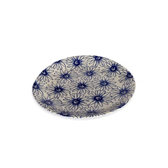 Floral Blue Large Round Plate 24cm