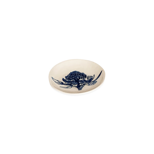 Floral Blue Small Round Plate 12cm