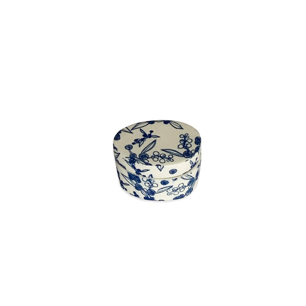 Floral Blue Trinket Box Small