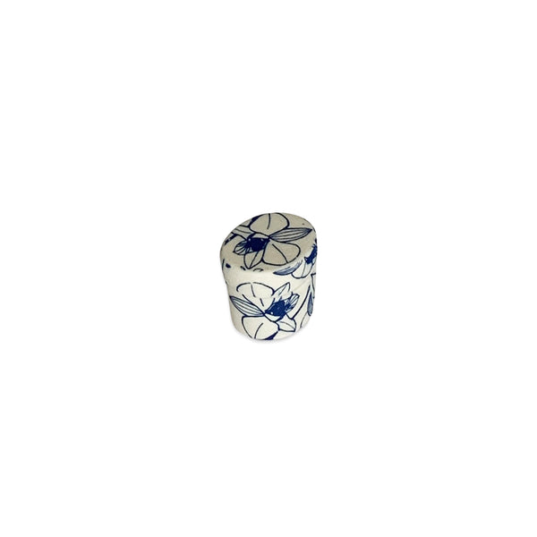 Floral Blue Trinket Box Tiny