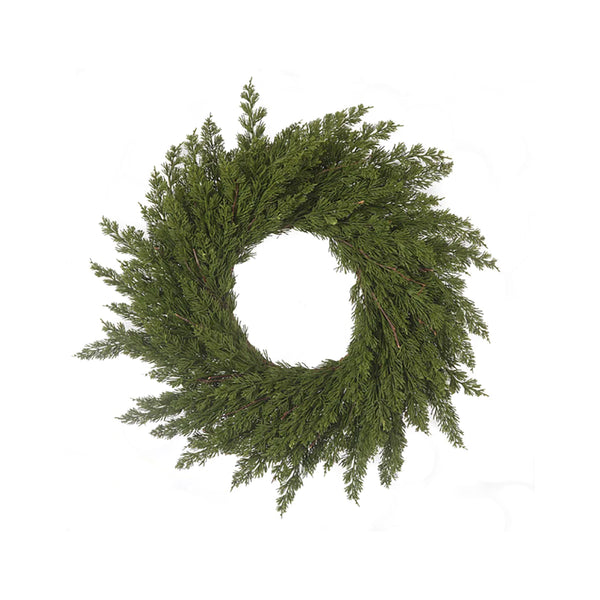 Cedar Pine Real Touch Wreath 65cm