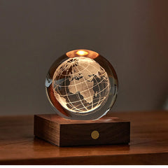 Amber Crystal Light - World Globe